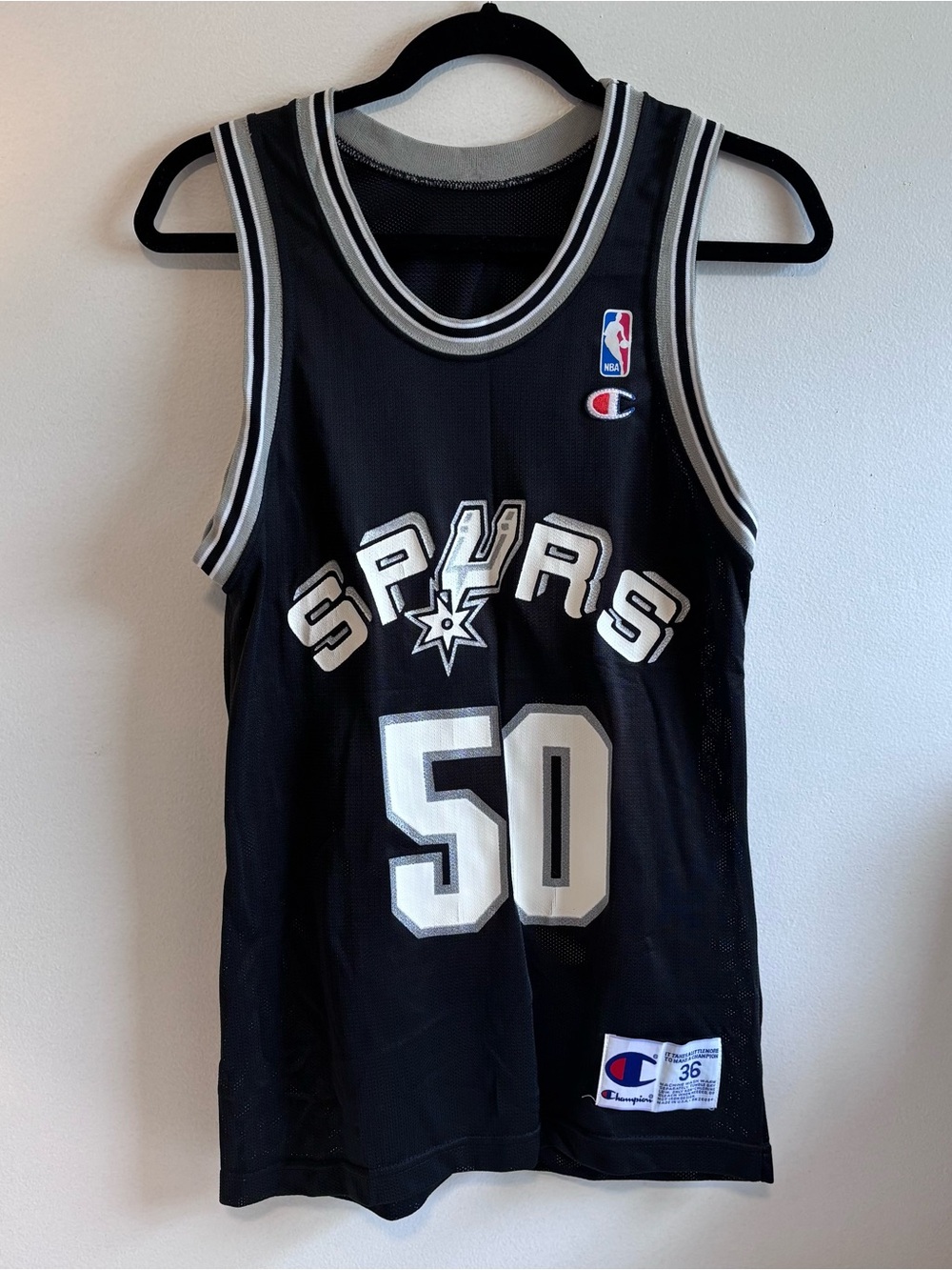 NBA Jersey. David Robinson San Antonio Spurs. Number 50 jersey. Black jersey